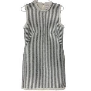 Womens Charles Henry Size SP Sleeveless Sheath Stripe Fringe Dress 5208 New